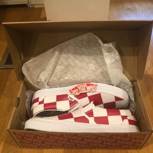 Vans Leather Check Classic Slip-on